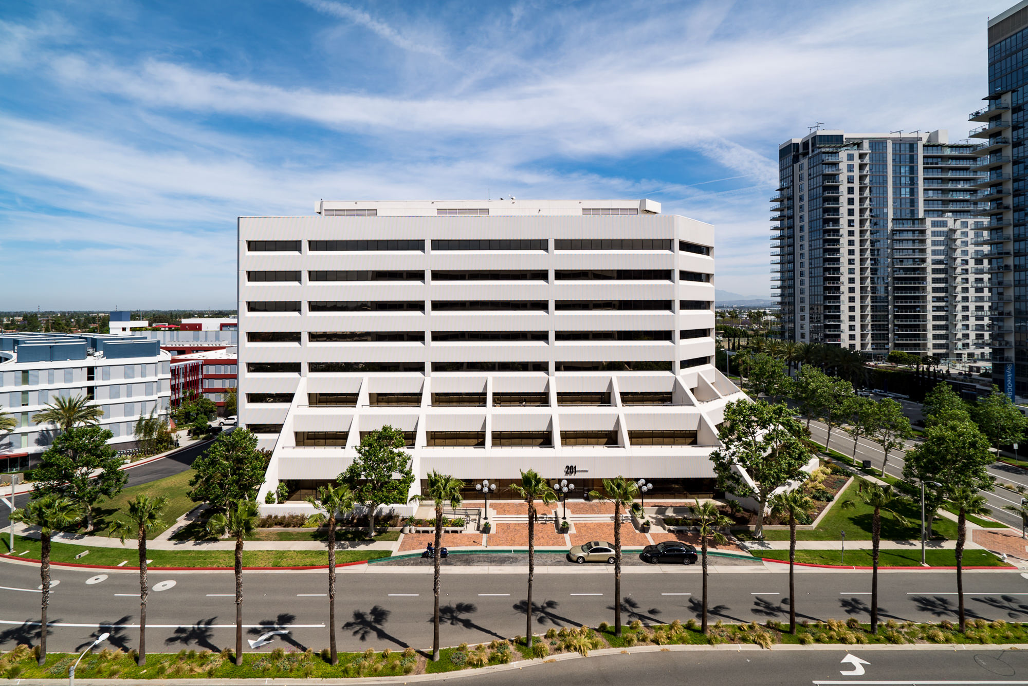 Luxury commercial real estate photography Southern California aerial wide establishing shot by Marc Weisberg