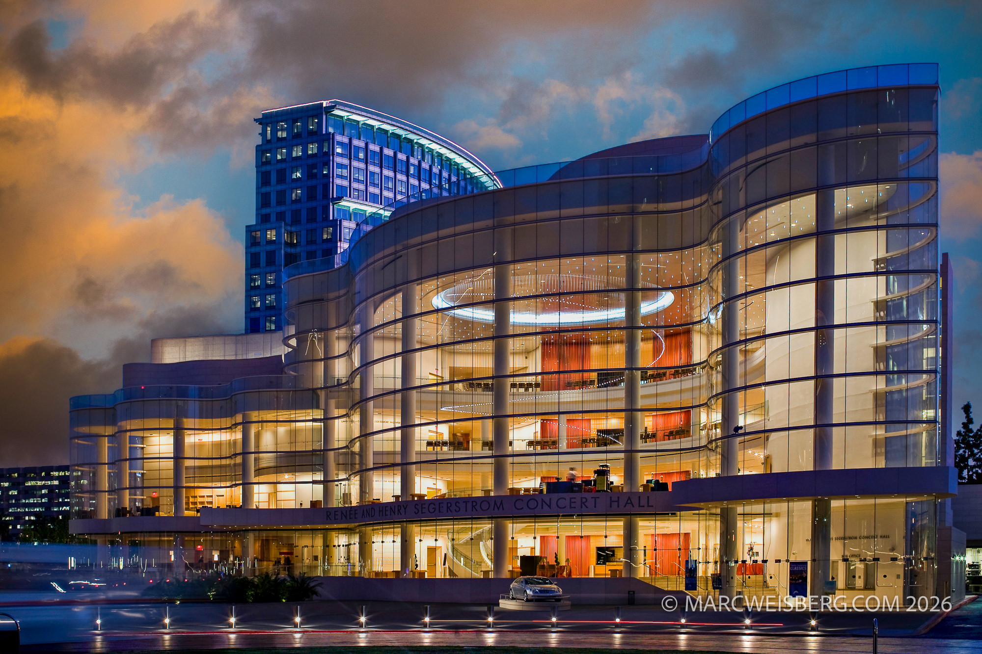 Segerstrom Center for the Arts twilight photography Orange County by Marc Weisberg