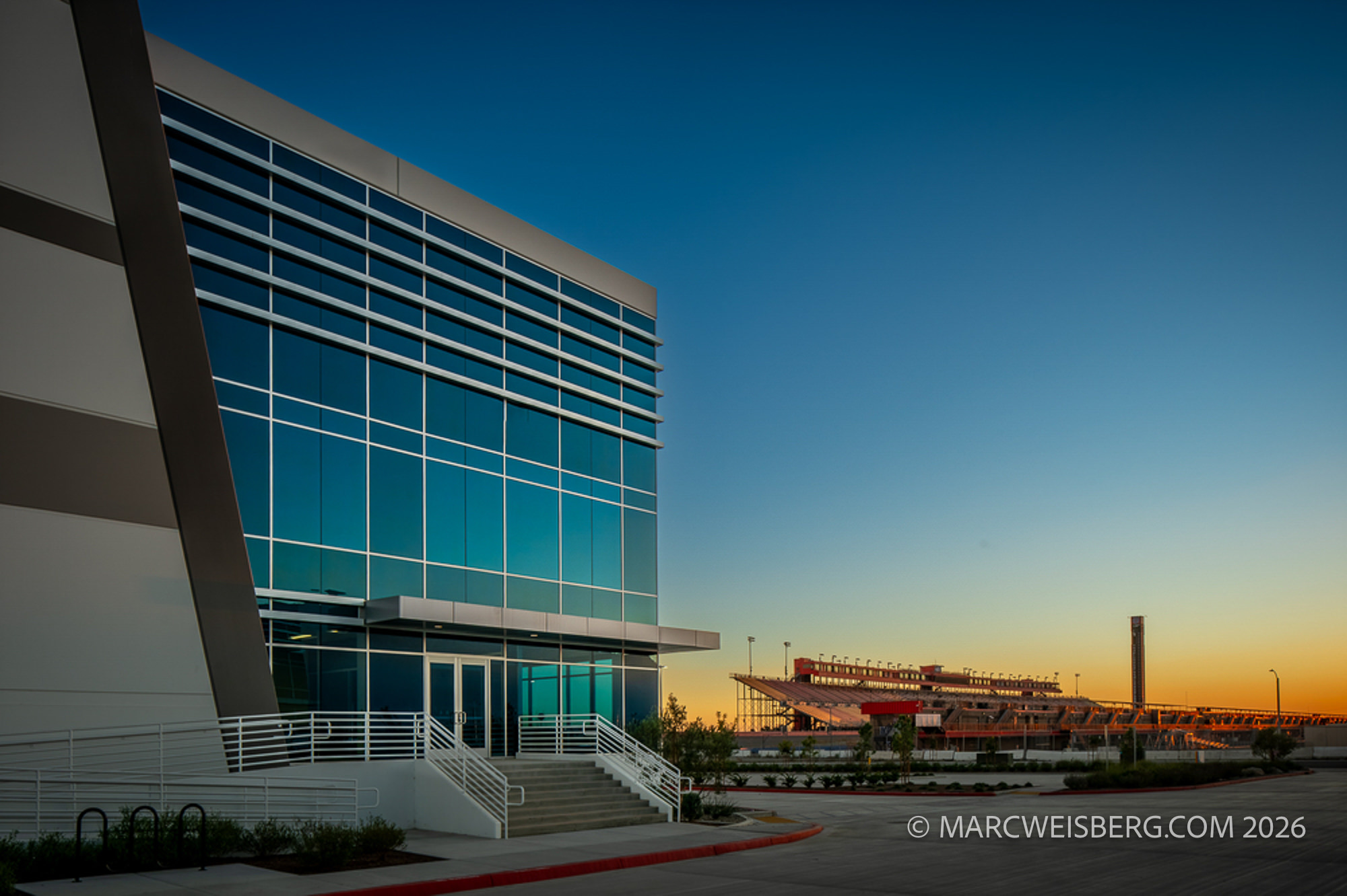 CBRE industrial warehouse twilight photography Fontana California by Marc Weisberg